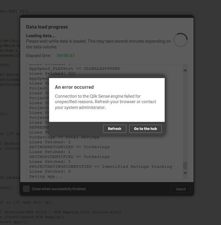 Qlik database connection error.JPG